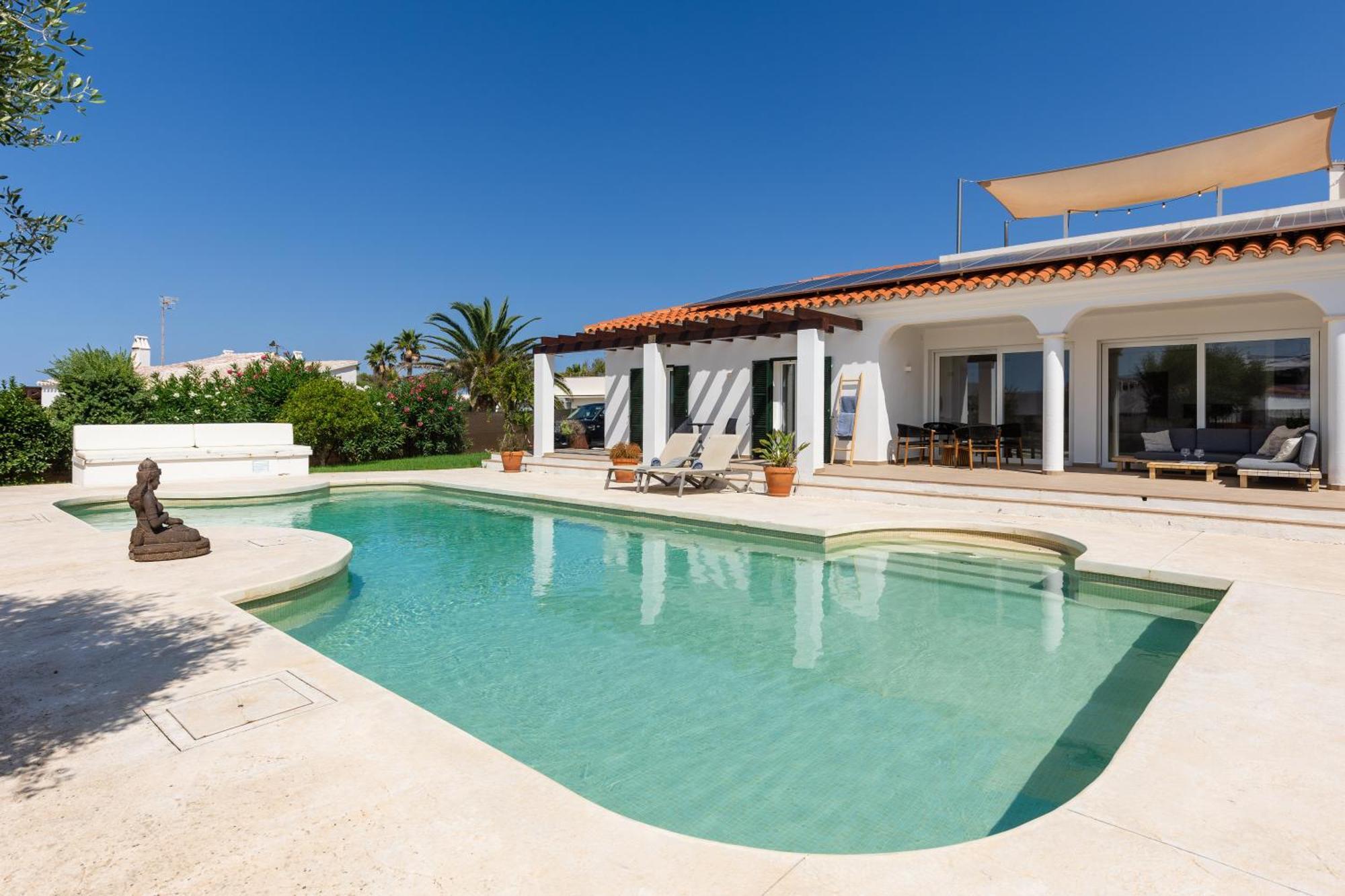Villa Maravilla With Heatable Pool Rooftopbar With Sea Views And Range Rover Binibeca Exterior photo