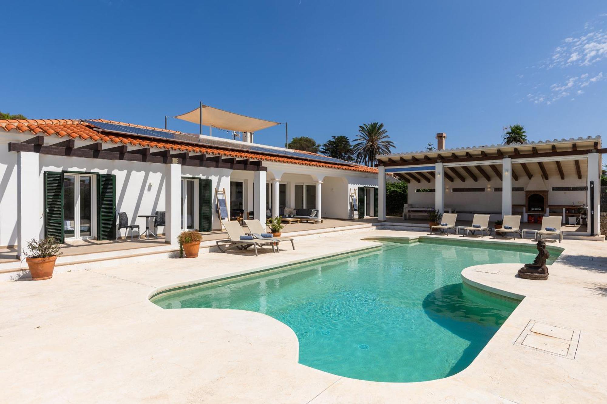 Villa Maravilla With Heatable Pool Rooftopbar With Sea Views And Range Rover Binibeca Exterior photo
